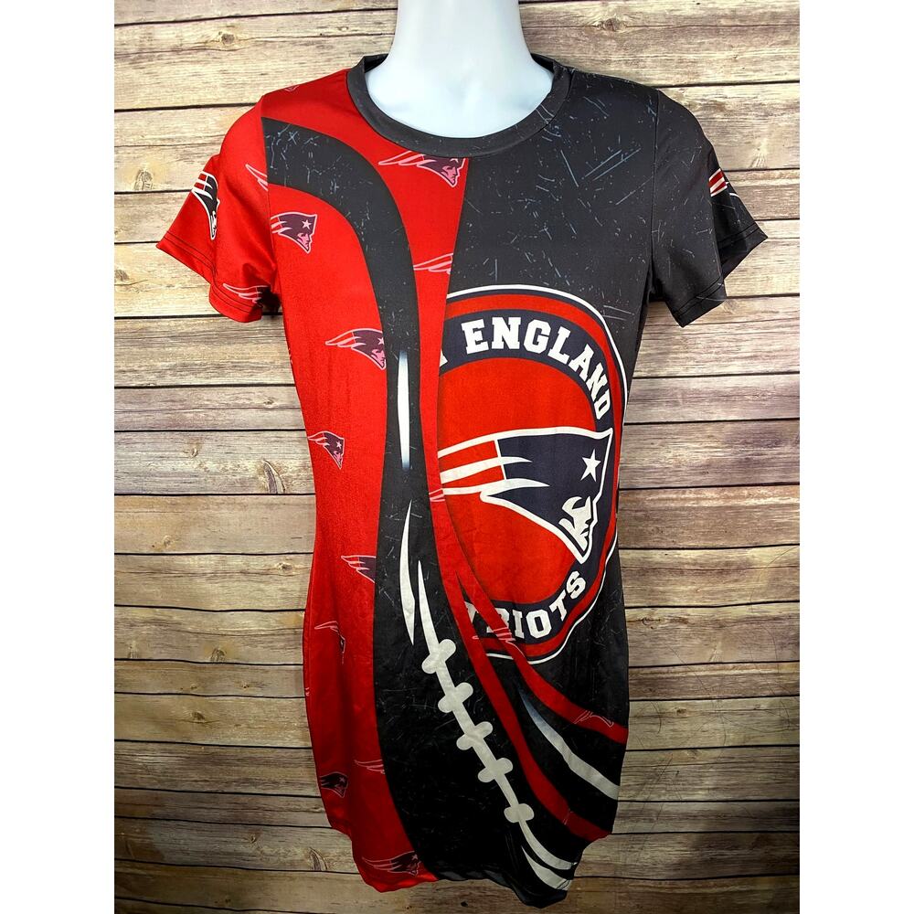 Women's New England Patriots Apparel Navy/Red Stress Stretch Small